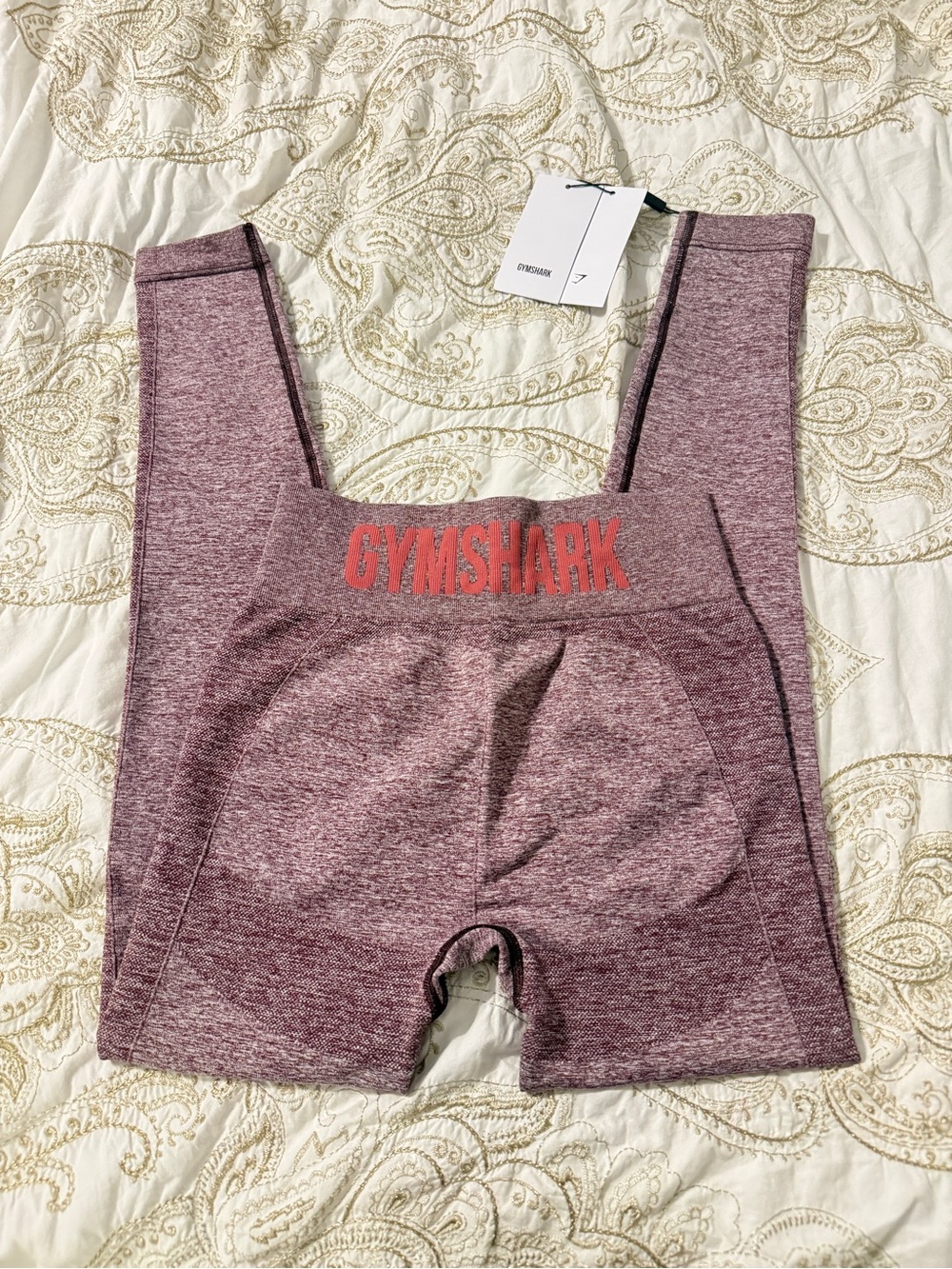NWT Gymshark Sz M Flex High Waisted Seamless Activewear Winter Berry Rose Slate